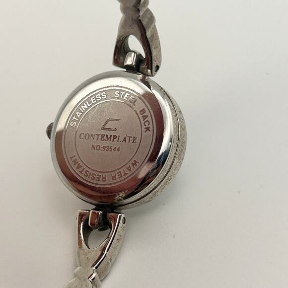 Contemplate Silver Tone Women’s Quartz Watch 21mm Working New Battery - Picture 4 of 9